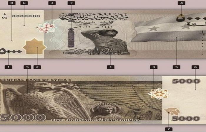 المركزي السوري يطرح فئة 5 آلاف ليرة