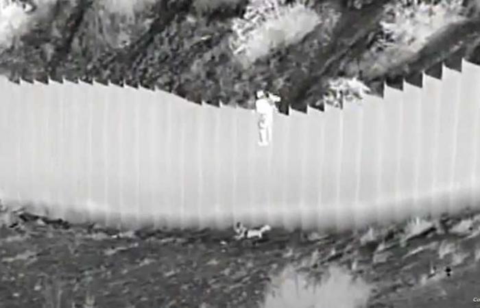 فيديو: مهرّب يرمي طفلتين من أعلى جدار حدودي