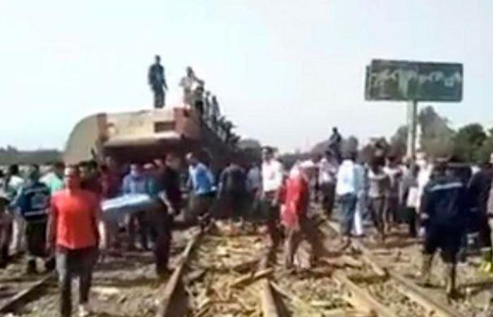 بالفيديو ـ ضحايا وإصابات في حادث قطار جديد في مصر