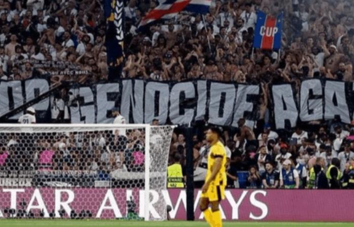 بالصورة: جماهير باريس سان جيرمان تدعم غزة في نهائي دوري أبطال أوروبا