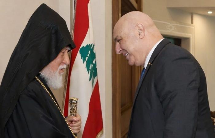 عون يبحث مع كيشيشيان احوال الطائفة الأرمنية