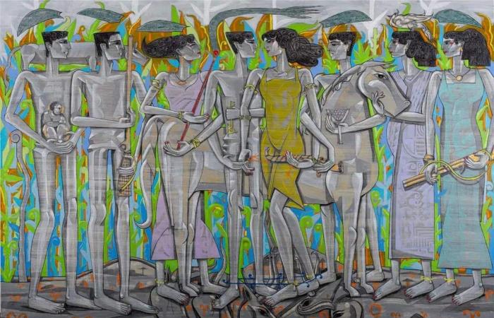 "عطاء".. صبري بسطاوي يكرّم والدته في معرض فني (صور)