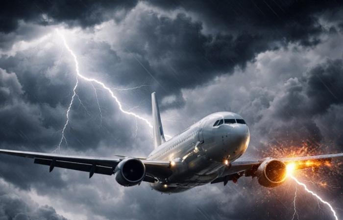 قبل هبوطها في مطار بن غوريون.. صاعقة تضرب طائرة فريق إسرائيلي في الأجواء