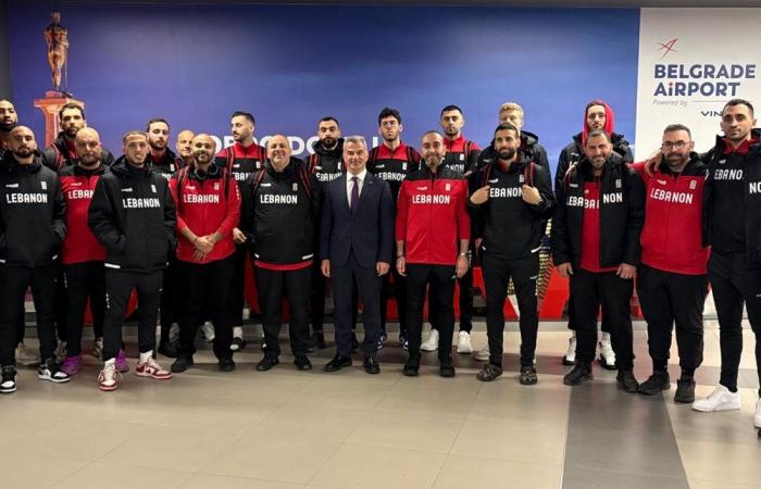 وصول بعثة منتخب لبنان لكرة السلة الى صربيا